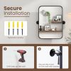 30 x 22 inch Bathroom Wall Mirror with Easy Tilt Pivot and Black Frame