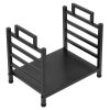 Modern Black Wrought Iron Indoor Outdoor Firewood Holder Log Rack