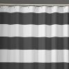 72 x 70 inch Polyester Grey White Nautical Ocean Beach Striped Shower Curtain