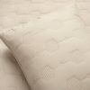 King/California King size Lightweight Beige Textured Cotton 3 Piece Quilt Set