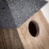 Outdoor Garden Patio Grey Natural Wood Hanging Bird House