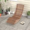 Outdoor Ergonomic Patio Wooden Rocking Chair Lounger - 360 lbs Max Weight